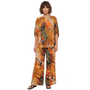 Bryn Walker Printed Osca Satin Pant in Cream