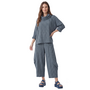 Gerties Double Pocket Seersucker Pant in Dusty Blue