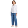Gerties Half Placket Top In Chalk