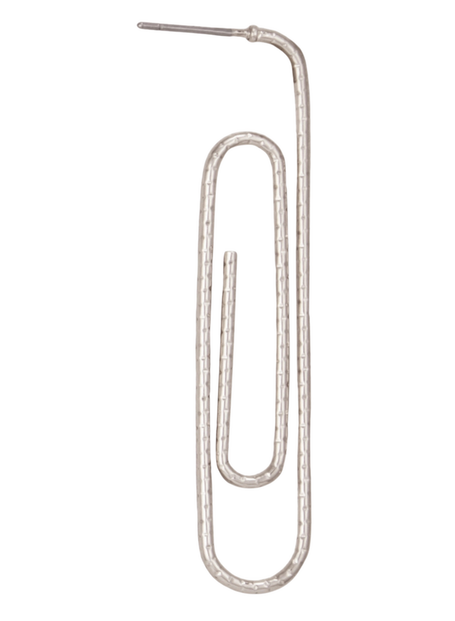 Silver Paperclip Earrings