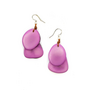 Tagua Fiesta Earrings in Violet