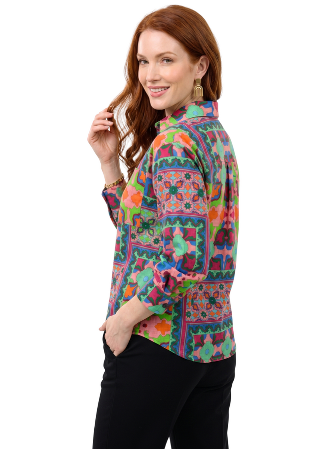 Ivy Jane Patch Print Camp Shirt