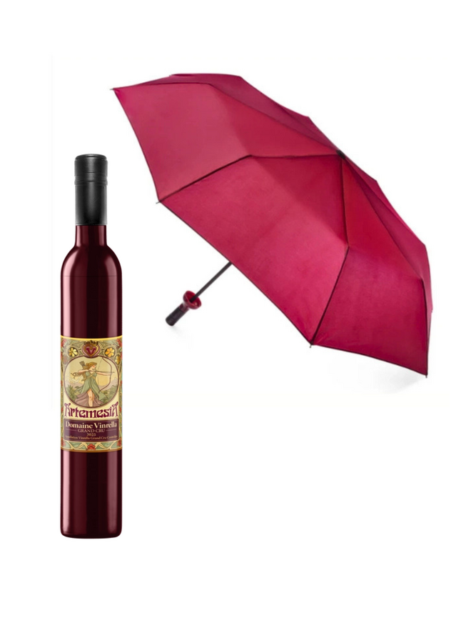 Vinrella Artemesia Burgundy Wine Bottle Umbrella
