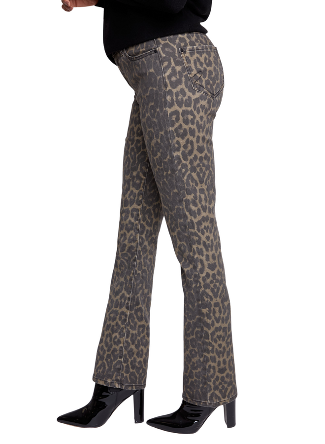 Renuar Leopard Print Slim Ankle Jean