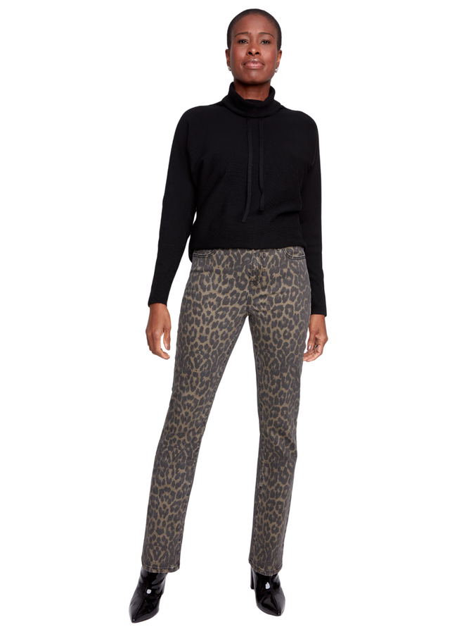 Renuar Leopard Print Slim Ankle Jean