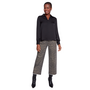 Renuar Fringed Crop Wide Leg Pant in Leopard