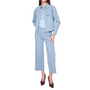 Renuar Seamed Crop Wide Leg Pant in Ashley Blue