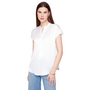 Renuar Essential Short Sleeve Pebble Top in Creme