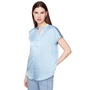 Renuar Essential Short Sleeve Pebble Top in Ashley Blue