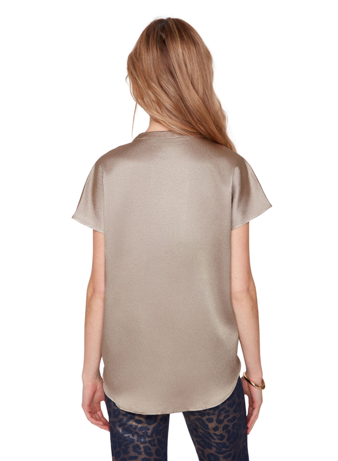 Renuar Essential Short Sleeve Pebble Top in Storm
