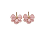 Pink Ginkgo Leaf Earrings
