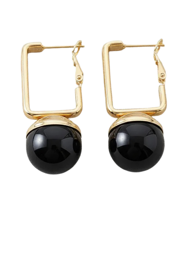 Vintage Black Drop Earrings