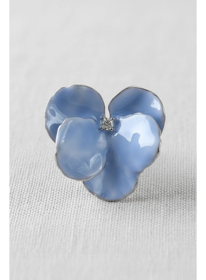 Blue Floral Earrings