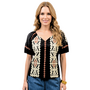 Ivy Jane Applique Print Top in Black