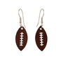 Leather Football Earrings