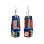 Books Leather Bar Earrings