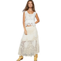 Romantic Crochet Embroidered Maxi Skirt