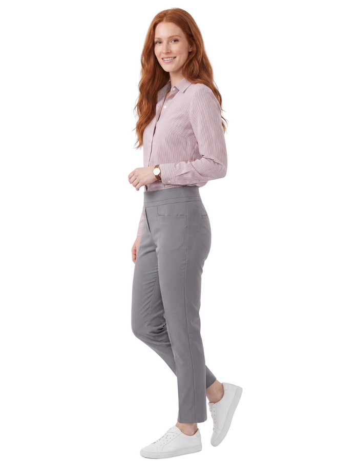 Renuar Ankle Cigarette Pant in Pewter