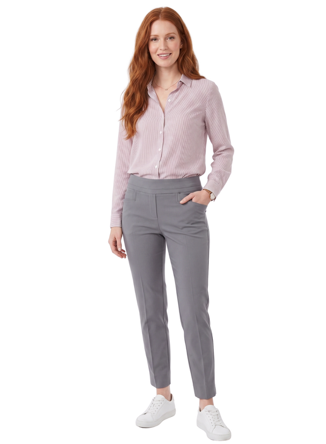 Renuar Ankle Cigarette Pant in Pewter