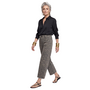 Renuar Fringed Crop Wide Leg Pant in Leopard