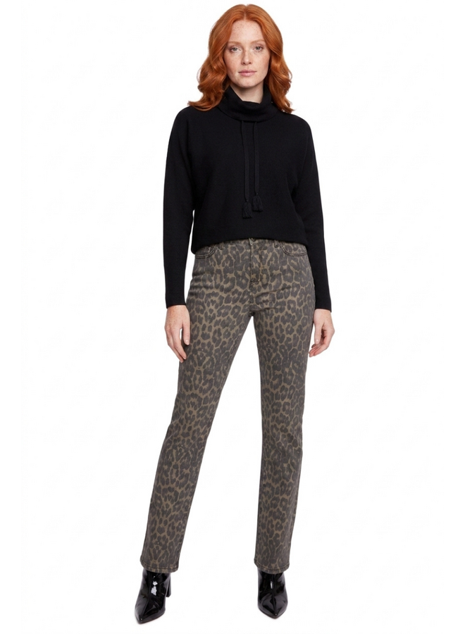Renuar Leopard Print Slim Ankle Jean