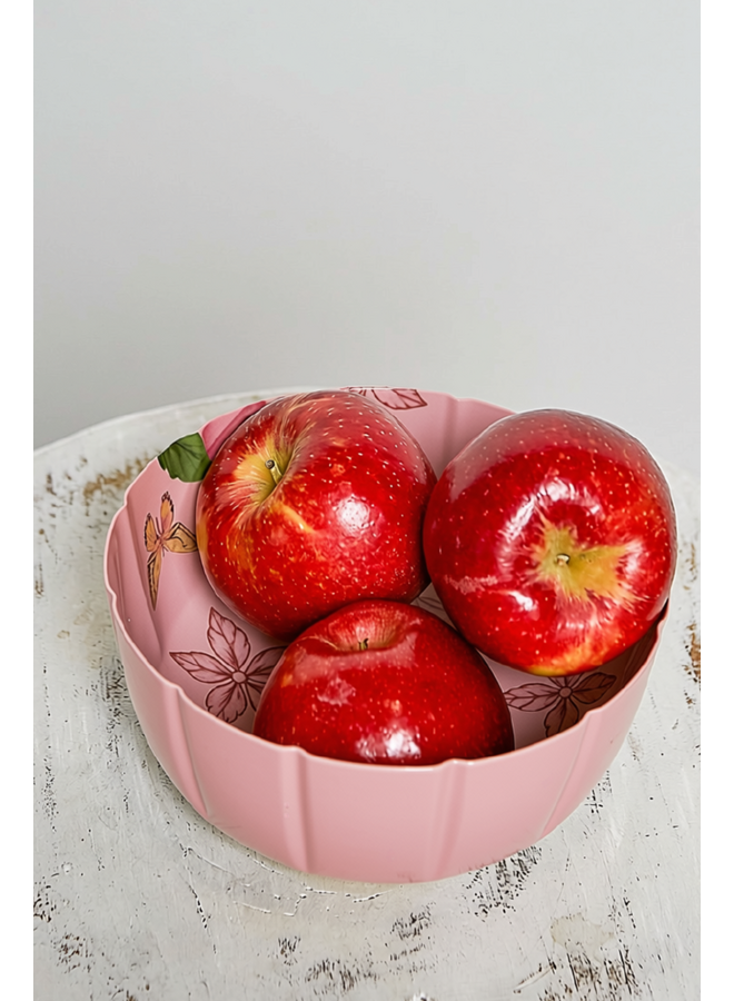 Pink Butterfly Garden Iron Bowl