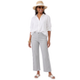 Renuar Seamed Crop Wide Leg Pant in Platinum