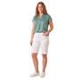 Renuar Essential Short Sleeve Pebble Top in Tea Tree