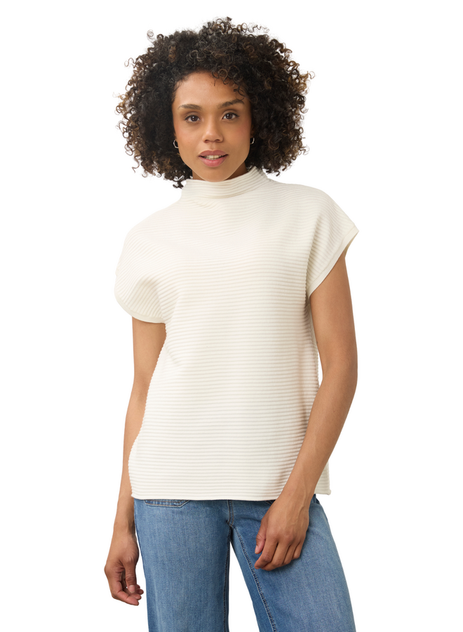 French Dressing Ottoman Sweater Top in Ivory