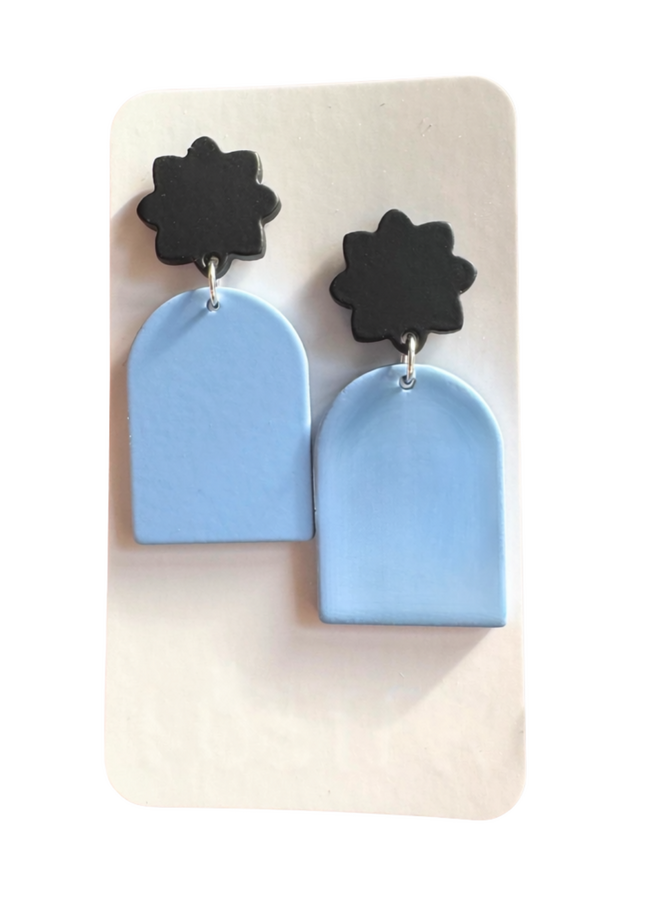 Black and Blue Earrings