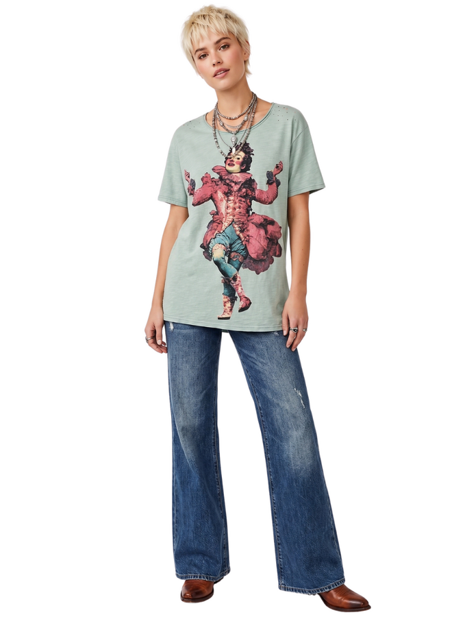 Jaded Gypsy Moon Dance Tee in Joker of Love