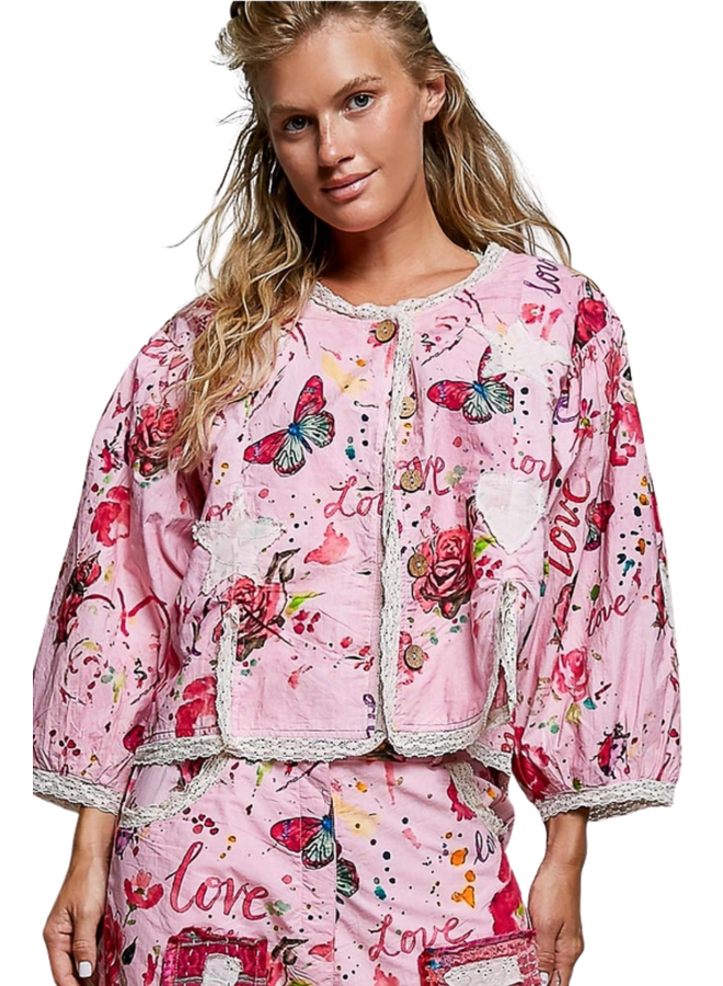 Lace Vintage Star Appliqué Jacket