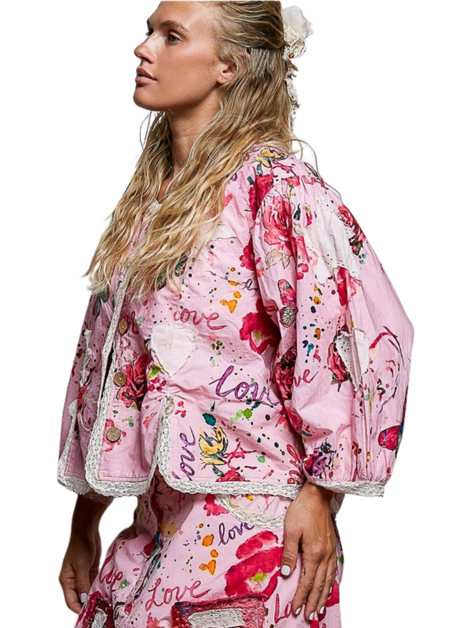 Lace Vintage Star Appliqué Jacket