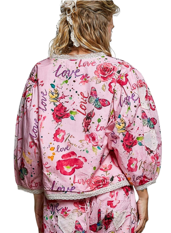 Lace Vintage Star Appliqué Jacket