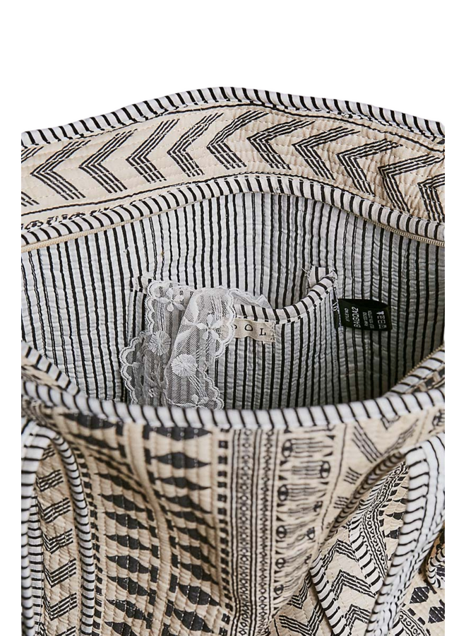 Boho Print Woven Tote Bag