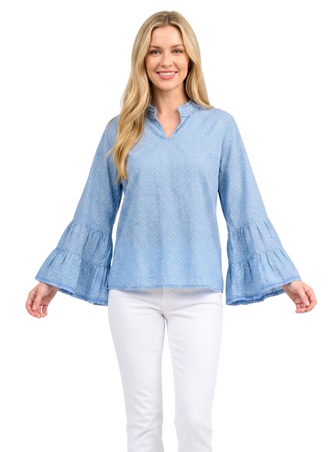Ivy Jane Embroidered Flounce Shirt