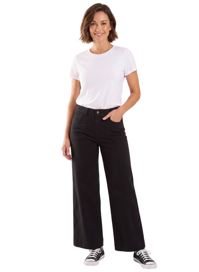 French Dressing Olivia Wide Leg Jean In Black