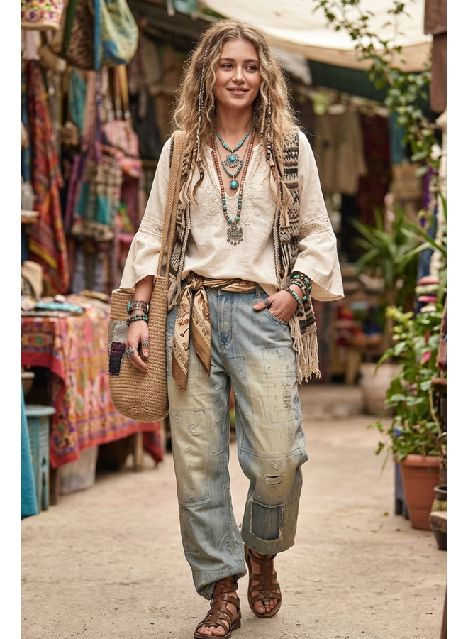 Jaded Gypsy Peace And Love Jeans Classic