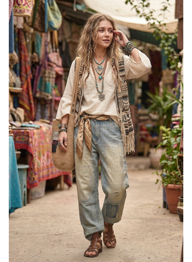 Jaded Gypsy Peace And Love Jeans Classic