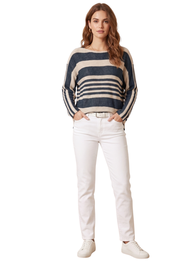 Navy Stripe Lightweight Sweater