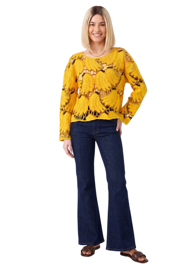 Banana Crochet Sweater