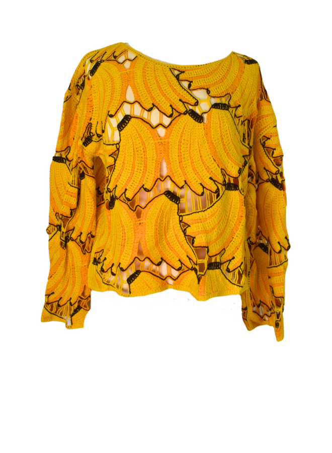 Banana Crochet Sweater