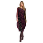Alembika Duchess Draped Velvet Dress in Regal Jewel