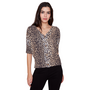 Renuar Leopard Print Knit Cardigan