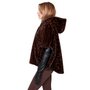 Renuar Leopard Faux Fur Hooded Poncho