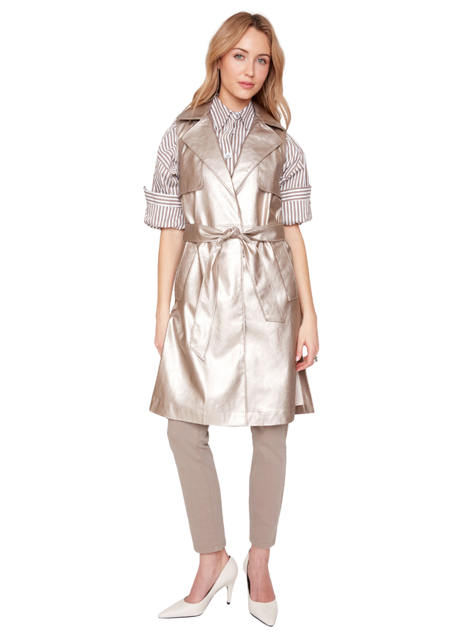 Renuar Double Cuff Stripe Shirt in Storm Combo