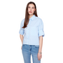 Renuar Double Cuff Stripe Shirt in Blue Combo