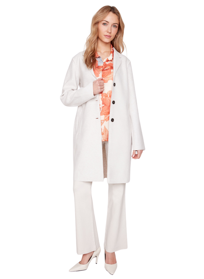 Renuar Lux Satin Floral Blouse in Orange