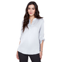 Renuar V-Neck Pebble Blouse in Platinum
