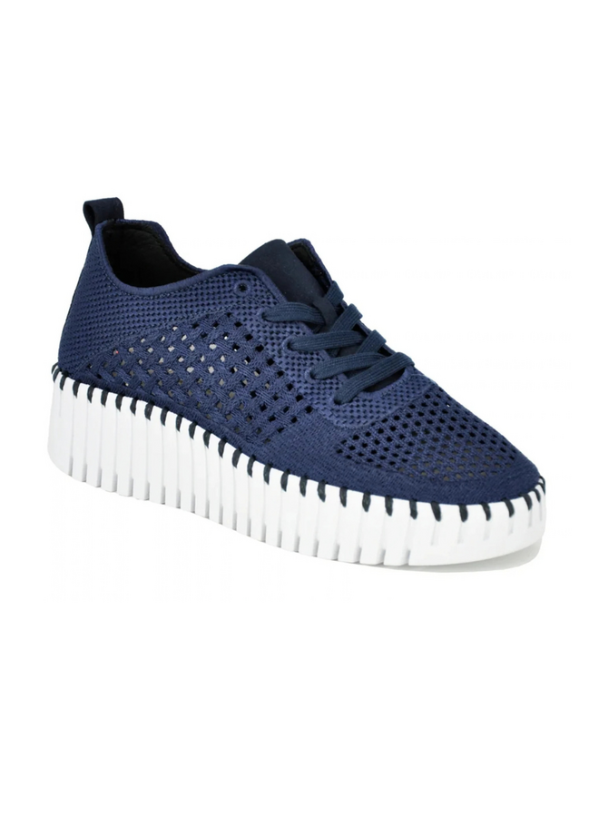 Ilse Jacobsen Platform Tulip 4271 Sneaker in Dark Indigo